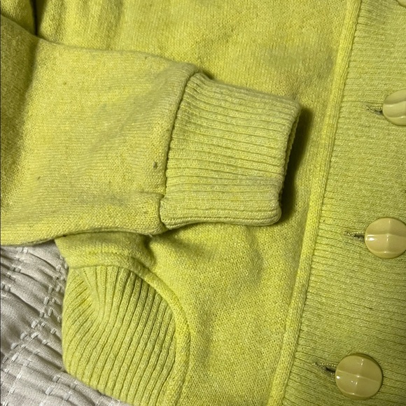 Sisley Vintage 80’s Cardigan Sweater Green Crest accent - Picture 6 of 14